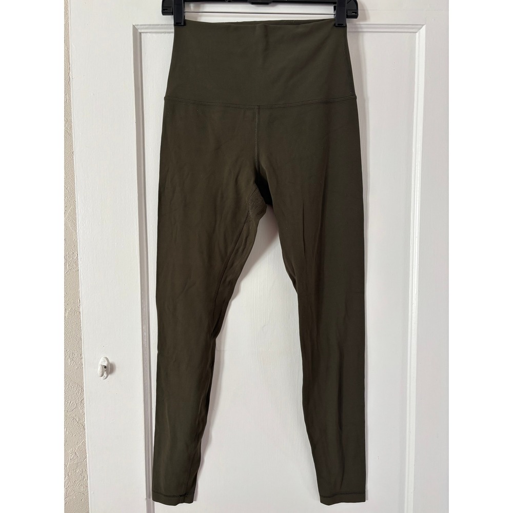 Lululemon Align High-Rise Pant 28 Olive Green Leggings W5CTNS Size 8 (flaw)